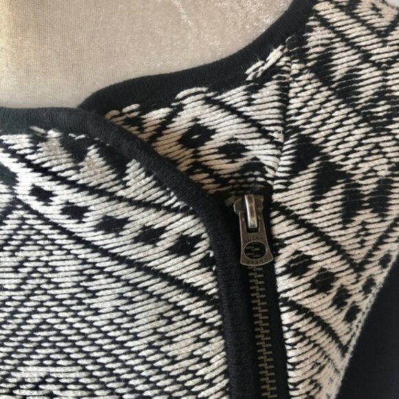 Lucky Brand Moto Zip Up Sweater Aztec Print M - Picture 4 of 4